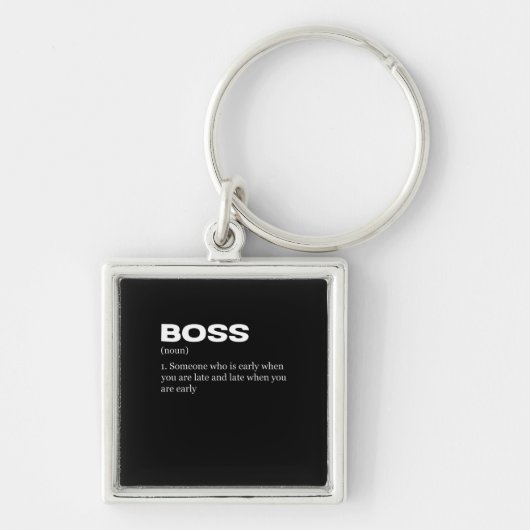 Boss Funny Definition Happy Boss Day Sleutelhanger (Voorkant)