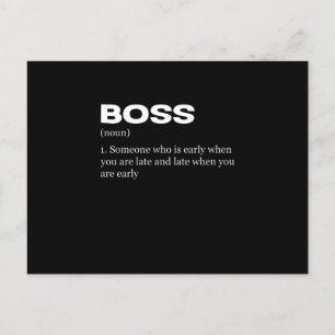 Boss Funny Definition Happy Boss Day Uitnodiging Briefkaart