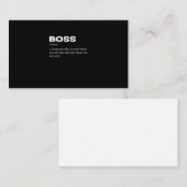 Boss Funny Definition Happy Boss Day Visitekaartje (Voorkant / Achterkant)