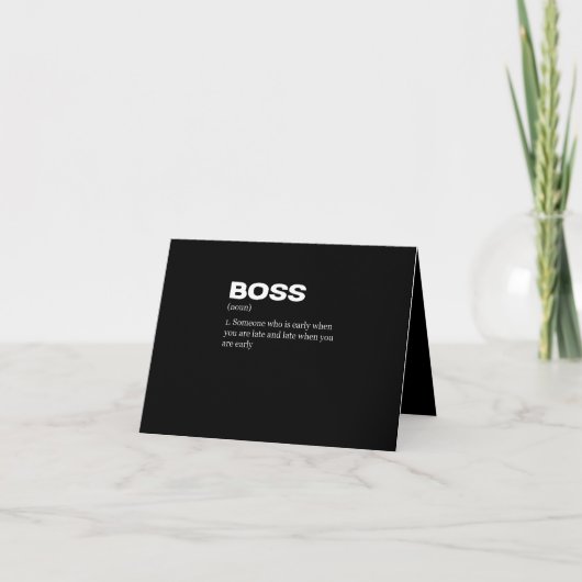 Boss Funny Definition Happy Boss's Day (Voorkant)