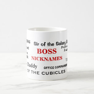 Boss Funny Mug   Cruel Funny Boss Names Gift Koffiemok