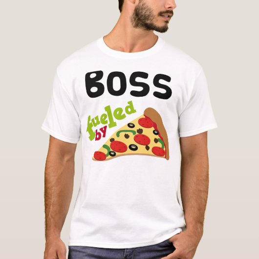 Boss (Funny) Pizza T Shirt (Voorkant)