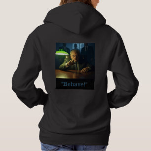 Boss gedragen vrouwen zwart gekapt sweatshirt teru