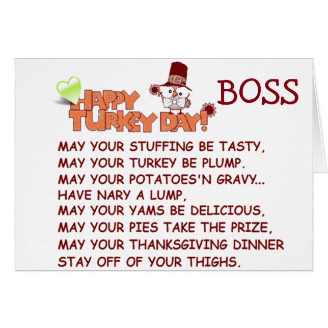 ***BOSS *** GEEF UW *THANKSGIVING* (Voorkant Horizontaal)