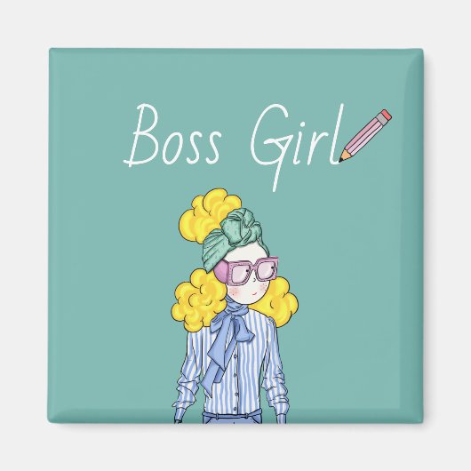 Boss Girl Magnet Magneet (Voorkant)