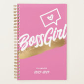 Boss Girl Pink Gold Planner (Devant)