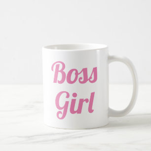 Boss Girl Slogan-Mok handgeschreven typologie Koffiemok