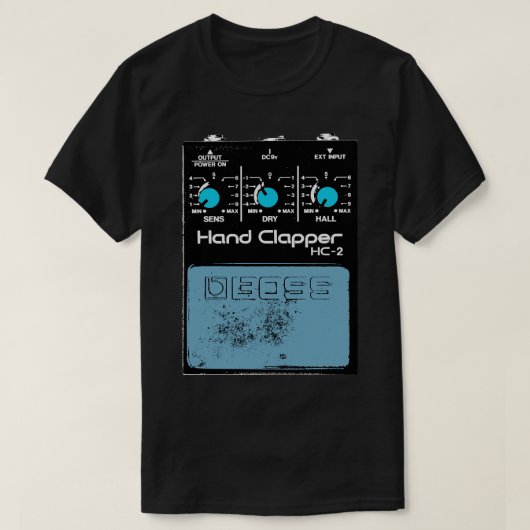Boss Hand Clapper Gitaar FX Fan Art Design T-shirt (Design voorkant)