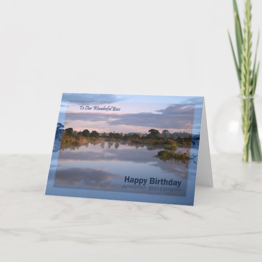 Boss, Lac à l'aube Carte d'anniversaire (Devant)