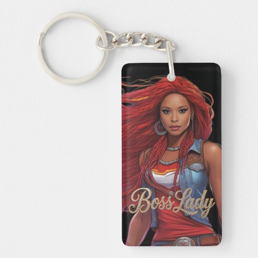 Boss Lady Acrylic Keychain (Voorkant)