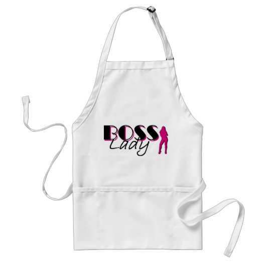 Boss Lady Apron (Fuchsia) Standaard Schort (Voorkant)