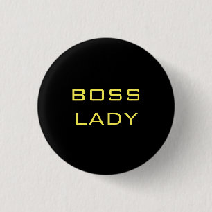 BOSS LADY BLACK YELLOW RONDE BUTTON 3,2 CM