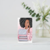 Boss Lady Blogger QR-code Visitekaartje (Staand voorkant)