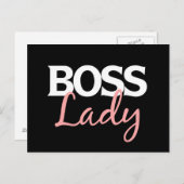 Boss lady briefkaart (Voorkant / Achterkant)