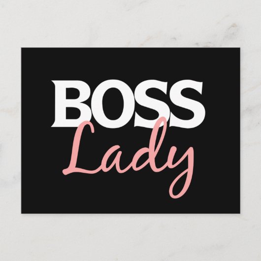 Boss lady briefkaart (Voorkant)