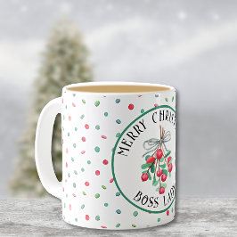 Boss Lady, Christmas Mistletoe Snoep Pattern 11oz Koffiemok