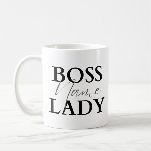Boss Lady Coffee Mug - Boss Lady Mug, Lady Boss, B (Gauche)