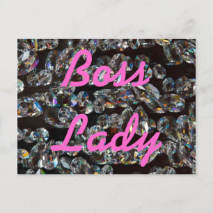Boss Lady Crystals Briefkaart
