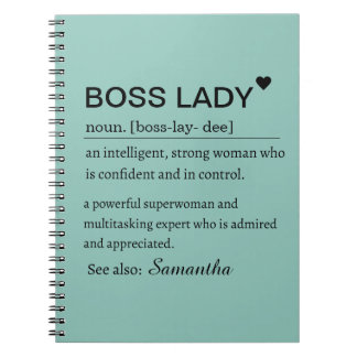 Boss Lady Definition Personalized Notitieboek