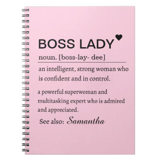 Boss Lady Definition Personalized Notitieboek