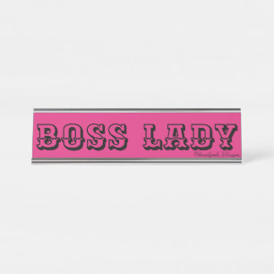 BOSS LADY DESK NAME BORDEN BUREAU NAAMBORDJE
