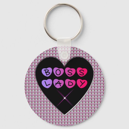Boss Lady Diamonds Sleutelhanger (Voorkant)