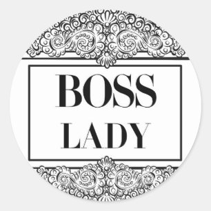 Boss Lady – Elegant Empowerment Ronde Sticker