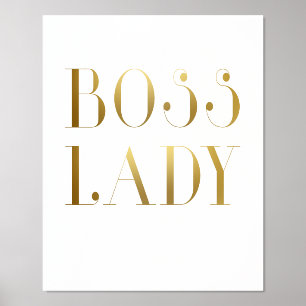 Boss Lady Gold Foil Print