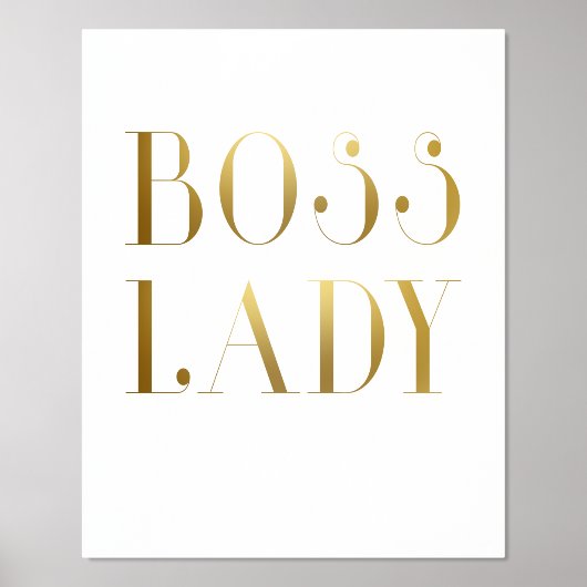 Boss Lady Gold Foil Print (Voorkant)