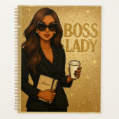 Boss Lady Gold Shimmer Planner (Devant)