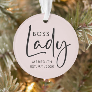 Boss Lady Logo Blush Pink Personnalisé