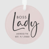 Boss Lady Logo Blush Pink Personnalisé (dos)