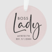 Boss Lady Logo Blush Pink Personnalisé (devant)