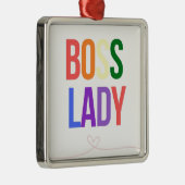 BOSS LADY METALEN ORNAMENT (Rechts)