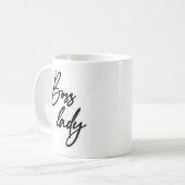 Boss Lady Modern handlettering script Koffiemok (Voorkant links)