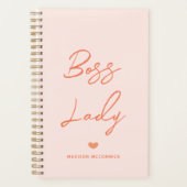 Boss Lady Modern Pastel Orange Script Personnalisé (Devant)