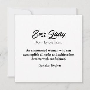 Boss Lady Mok - Empowered Woman Gift, Vertrouwen Kaart
