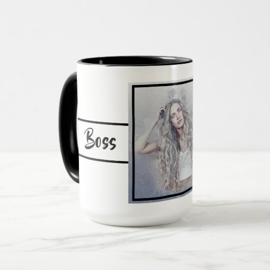 Boss Lady Photo Ringer 15oz Mok (Voorkant links)