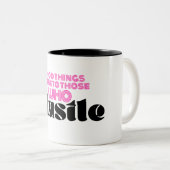 Boss Lady Pink Hustle Citer Café Mug (Devant droit)