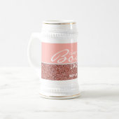 Boss Lady Pink Rose Gold Glitter - speciaal gepers Bierpul (Voorkant links)
