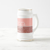 Boss Lady Pink Rose Gold Glitter - speciaal gepers Bierpul (Voorkant rechts)