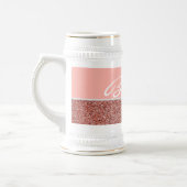 Boss Lady Pink Rose Gold Glitter - speciaal gepers Bierpul (Links)