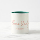 Boss Lady Retro Gepersonaliseerd naam KoffieMok Mok (Midden)