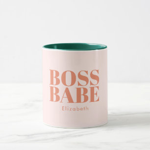 Boss Lady Retro Gepersonaliseerd naam KoffieMok Mok
