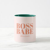 Boss Lady Retro Nom Customisé Café Mug (Centre)