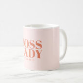 Boss Lady Retro Nom Customisé Café Mug (Devant droit)