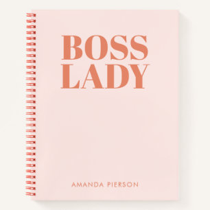 Boss Lady rose rouge Carnet de calligraphie rétro
