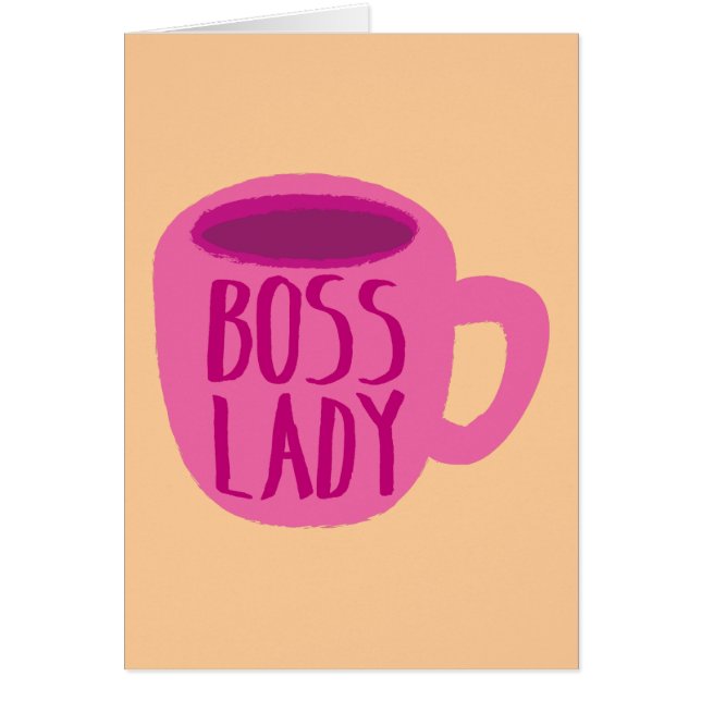 Boss Lady Roze Coffee Cup (Voorkant)