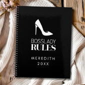 Boss Lady Stiletto Logo Zwart Wit Planner