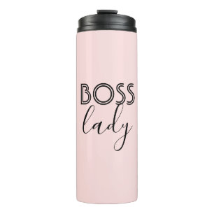 Boss Lady Thermal Tumbler Roze en zwart Thermosbeker
